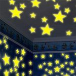 Kids Bedroom Fluorescent Glow In The Dark Stars Wall Stickers