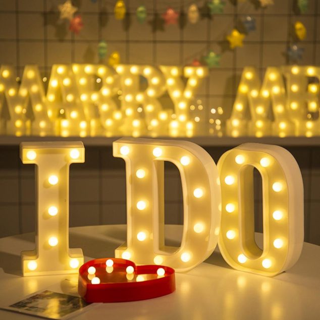 Alphabet Letter LED Lights  Lamp Decoration