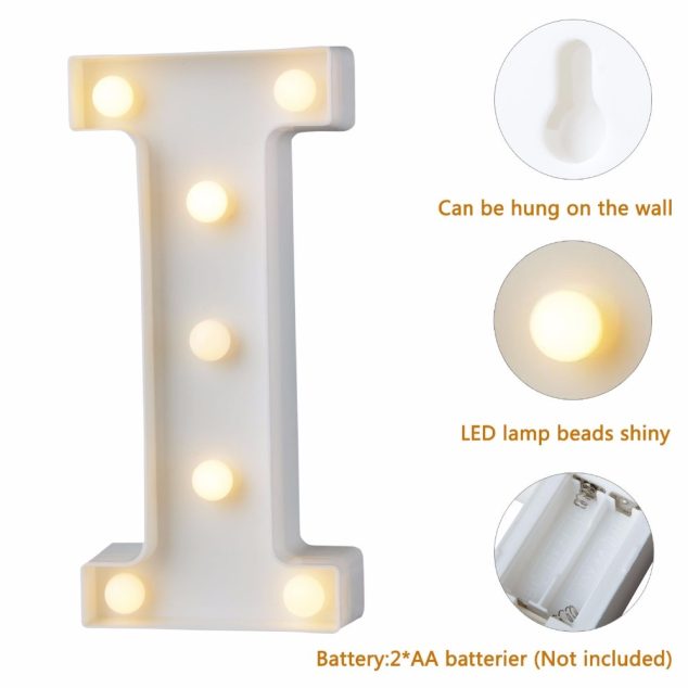 Alphabet Letter LED Lights  Lamp Decoration