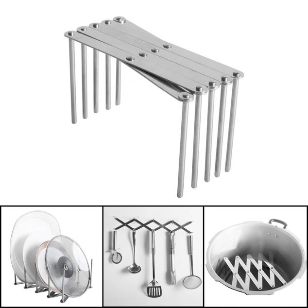 Kitchen Utensil Organizer Stainless Steel Storage Rack