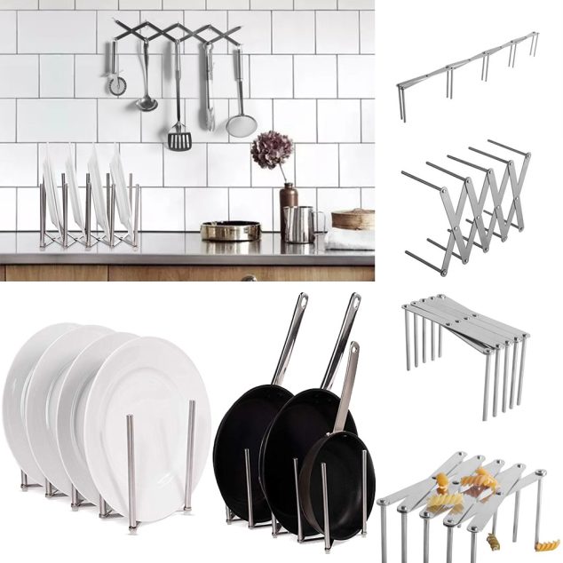 Kitchen Utensil Organizer Stainless Steel Storage Rack