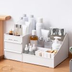 Large Capacity Cosmetic Storage Box with Drawer Organizer